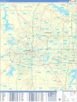 Fort Worth Wall Map Zip Code